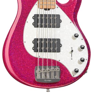 Ernie Ball Music Man StingRay 5 Special HH 5-string Electric Bass Guitar - Soda Pink Sparkle  Roasted Maple Fingerboard image 1