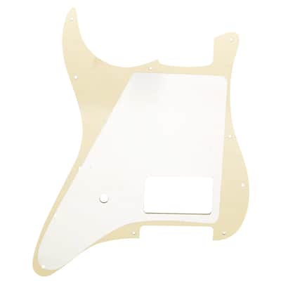 11-Hole Single Covered Humbucker Pickguard for USA/Mexico Fender® Tom DeLonge Strat Style - Aged Pearl image 2