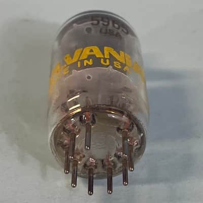1960s Sylvania 5965 (x2) Matched Pair Vintage Industrial 12AV7 Substitute! T174 image 5