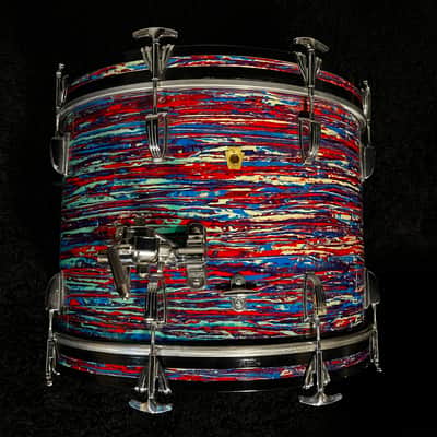 Ludwig 3ply Maple 13/16/20 1969 - Psychedelic Red image 9