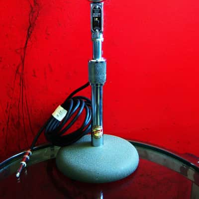 Vintage 1950's Stromberg Carlson MD-37CS dynamic microphone / Electro Voice 630 variant Hi Z harp mic w cable & stand image 1