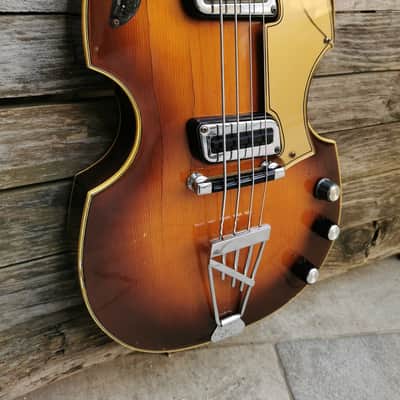 RIF 943 Meazzi Effe Vintage Violin Bass sunburst made in italy image 1