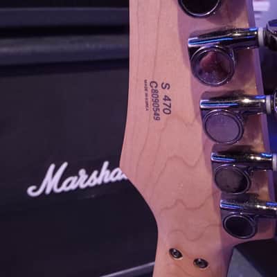 Ibanez S470 Sparkle Blue Custom paint with upgraded middle pickup. image 7