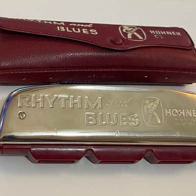 Hohner Rhythm and Blues C1 Harmonica with case and instruction booklet 1960's image 1