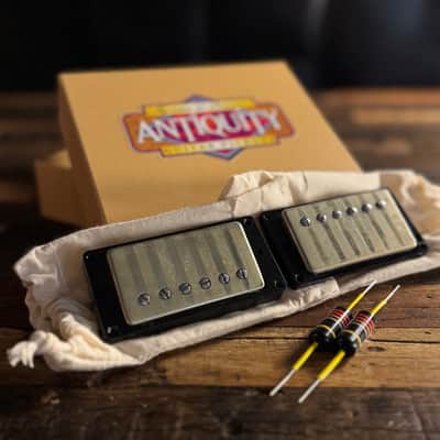 Seymour Duncan Antiquity Humbucker Set with FREE .022 Bumblebee Capacitors Relic Aged Nickel