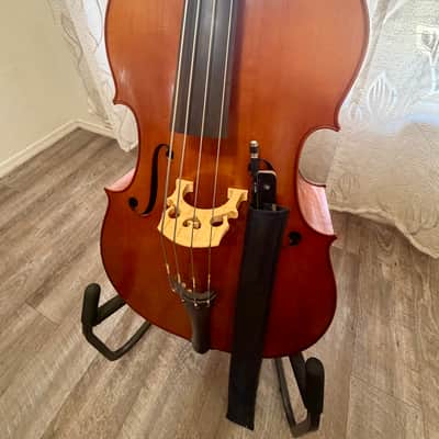 Upright Bass 1/4 Franz Junger Geigenbauer Model700 (2009) with fiber bow(NEW) Model 700 1/4 2009 - Red Natural imagen 3