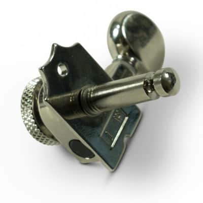 Kluson 6 In Line Locking Revolution Series H-Mount Non-Collared Tuning Machines W/ Staggered Posts image 3