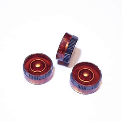 Unknown Rubber Grip Amber Speed Knob Set of 3 Amber image 1