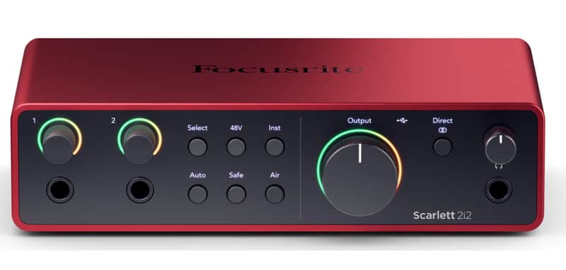 Focusrite Scarlett 2i2 4th Gen USB Audio Interface 2023 - Present - Red image 1