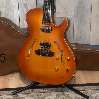 Rare 2002 Bunker BAT 375 Semi Hollow Cutaway Electric Guitar, Amberburst Finish   Pro Setup Includes very Nice Gibson Case ! image 17
