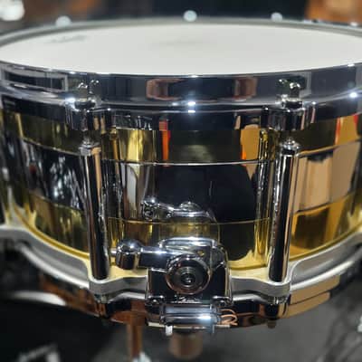 Pearl CS-1465F "Tricolon" Chad Smith Signature Free-Floating 14x6.5" Snare Drum 2015 - 2016 - Brass/Steel image 5