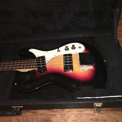 Vintage early 70's Univox Hi-Flier Bass Sunburst with Fitted Hard Case image 23
