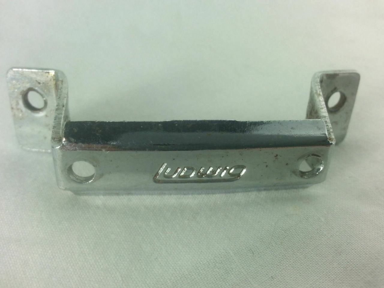Ludwig Block Logo Butt Plate Snare Drum Hardware Chrome 60s/70s Vintage Parts* — main photograph
