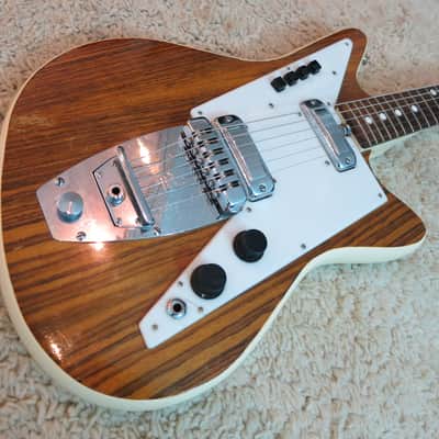 Vintage Galanti Grand Prix Guitar Repainted White Replaced Tuners Eko Italy image 5