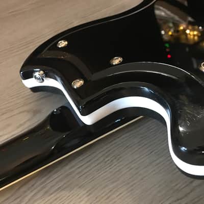 Supro 1582VJB Coronado II Vibrato Dual Pickup Americana Series Reissue Electric Guitar 2010s - Jet Black image 8