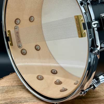 British Drum Company Raven 14x6" Birch / Ash 10-Lug Snare Drum - Black Ash Satin. Free Shipping image 11