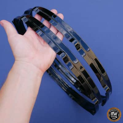 Pearl Masters Masterworks MasterCast Die Cast Hoops 14" 8 Holes BLACK Rare image 6