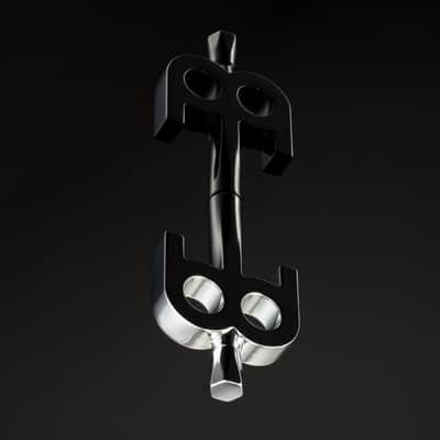 Meinl SB501 Stick & Brush Kinetic Key Nickel Plated Black image 2