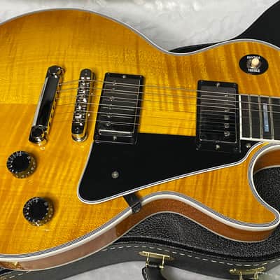 NEW! Gibson Dealer Select Custom Shop Les Paul Custom AAA Figured Flame Top - Lemon Burst / Natural Back - Authorized Dealer - 9lbs - G06814 image 4