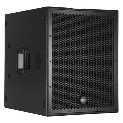 RCF Sub 8004-AS Active Subwoofer Speaker + Casters 4-Pack Locking Wheels image 2