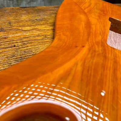 Warmtone CG SSS Strat Style Guitar Body Flamed Maple “Sun” 4.7lbs image 11