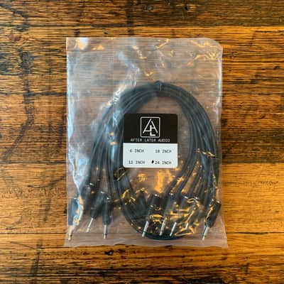After Later Audio 60cm Double-end Stackable Patch Cable 5 Pack - Black image 1