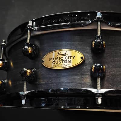 Pearl USED ​​MCCM1450S/B #1009 Music City Custom -USA Solid Maple Shell Snare Drums 14×5 [Raven Rally] image 3