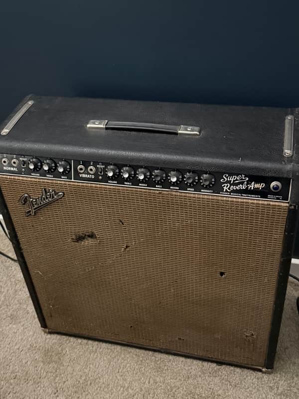 Fender Super Reverb 2-Channel 40-Watt 4x10" Guitar Combo 1963 - 1967 - Black Panel image 1