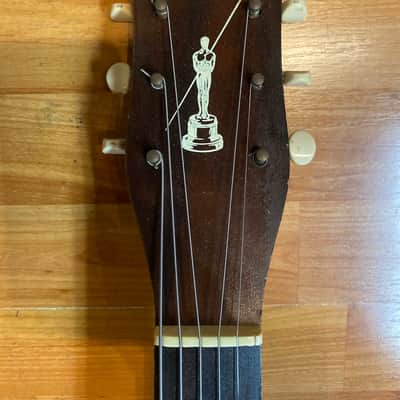Rare 1957 harmony H-39 Harmony Hollywood with the Hershey bar pickup image 3