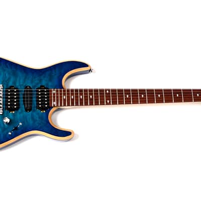 BootLegger Guitar Royal 2024 - Blue - Floyd Rose Double Locking - Coil Split image 3