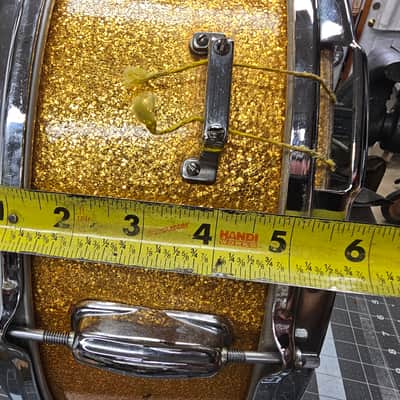 Slingerland 6 lug Snare 1970 - Gold glitter image 5