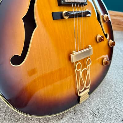 1989 Epiphone Emperor Sunburst Hollow body Guitar image 15