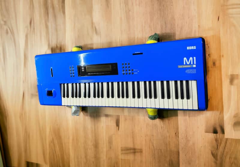 Korg M1 61-Key Baby Blue Color Finish – Limited Custom Edition – White Lettering image 1