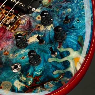 Alembic Mark King Signature Deluxe - Buckeye Burl Resin Top image 16