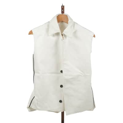White Denim Sleeveless Jacket w/ Black Detailing Owned by Mike Dirnt