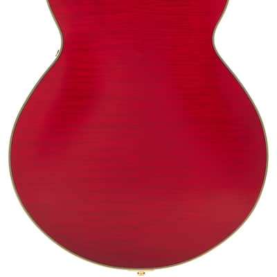 D'Angelico Excel Ss Soho Single Cutaway Thinline Hollow Body w/ Gig Bag Dark Cherry Burst image 14
