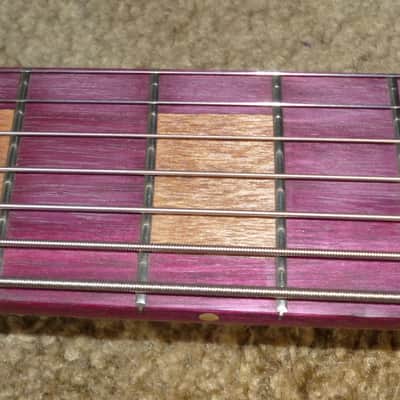 unique stock, "Tree of life"carved spectacular solid purpleheart guitar and bass,ships direct image 9