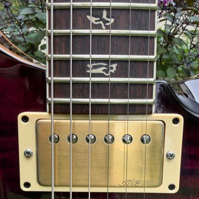 PRS 25th Anniversary Hollowbody II 10 Top Piezo in Purple Iris with Anniversary Case image 2