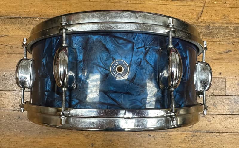 Vintage Zim-Gar Snare MIJ circa 1960s blue pearl with stand, case image 1