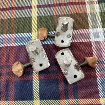 Three Rare Vintage Prewar Kluson Open Back Pedal Steel Tuners image 5
