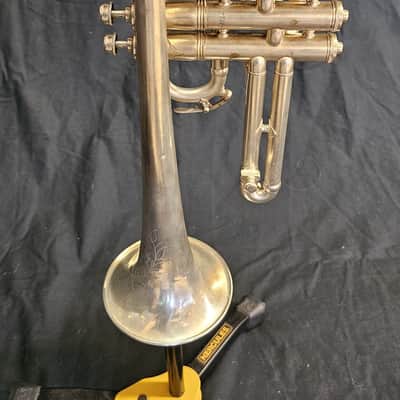 King made by H N White American Stndard Bb Cornet 1920 - silver plate image 2