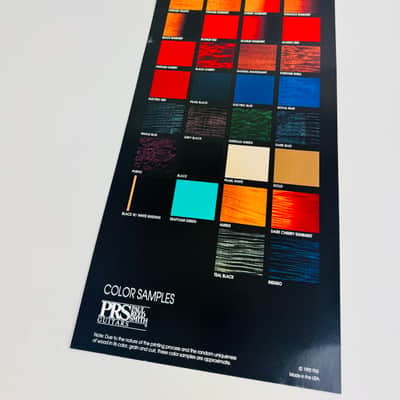 PRS Display Foldout with Guitar Cards 1992 imagen 6