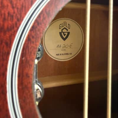 Guild M-20E Acoustic Guitar – Made in California USA – Includes Hard Case image 3