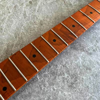 Telecaster electric guitar Neck Roasted Flame Maple 22 fret TL image 8