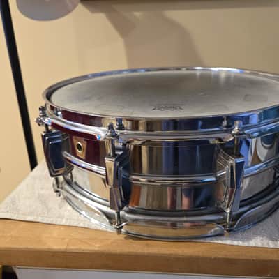 Ludwig No. 400 Supraphonic 5x14" 10-Lug Aluminum Snare Drum with Keystone Badge 1963 - 1969 - Chrome image 2