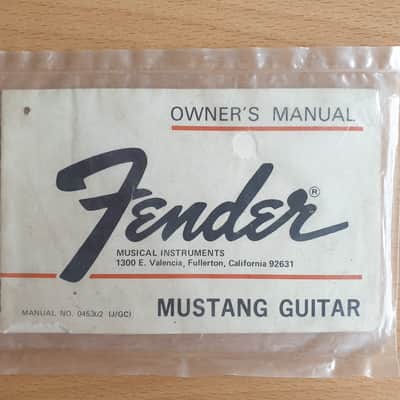 [Vintage] Fender Mustang Guitar Owner's Manual 1973 (#1) image 1