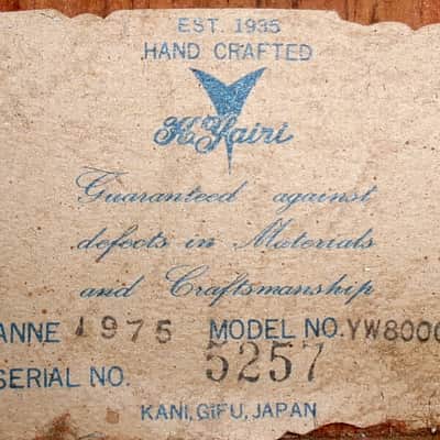 1975 Yairi YW-800G Japan Vintage Grammer Guitar Style + Original SKB Case image 24