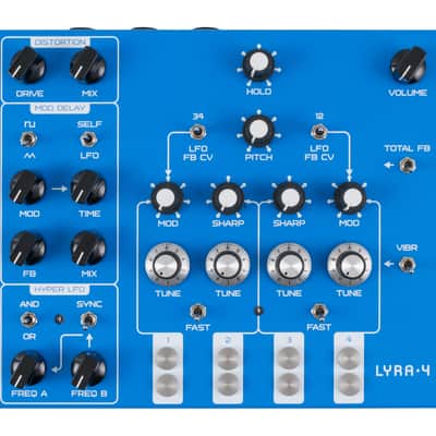 SOMA Laboratory Lyra-4 Organismic Drone Synthesizer (Blue) [USED] image 1