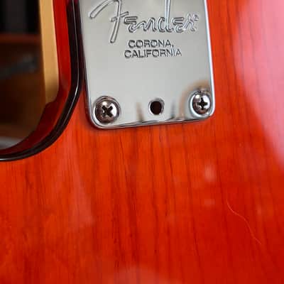 2001 Fender American ’90s Telecaster Thinline SOT Sunset Orange Transparent w/ Hipshot B/G Bender & Drop-D + G&G Case image 11