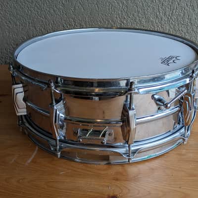 Vintage Ludwig Chrome Over Brass Snare Drum — Pre-Serial, 1961-1963 image 2